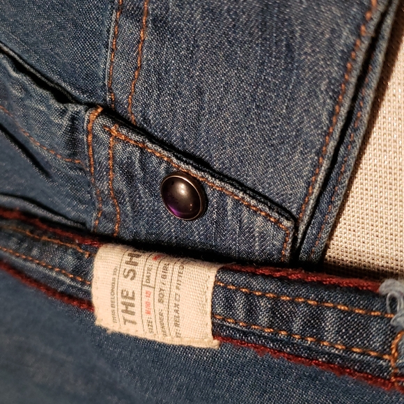 JOE'S Long Sleeve Distressed Denim Snap Button Up Shirt NEW Big Kids M (10/12) - Picture 7 of 15